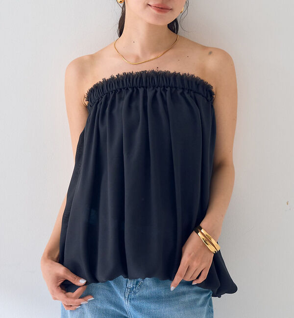 Rouge vif「【一部店舗限定】3WAYクールメッシュブラウス」|シャツ・ブラウス|チャコールグレー