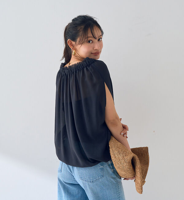 Rouge vif「【一部店舗限定】3WAYクールメッシュブラウス」|シャツ・ブラウス|