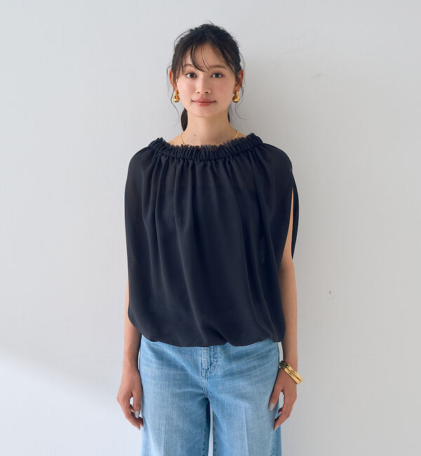 Rouge vif「【一部店舗限定】3WAYクールメッシュブラウス」|シャツ・ブラウス|