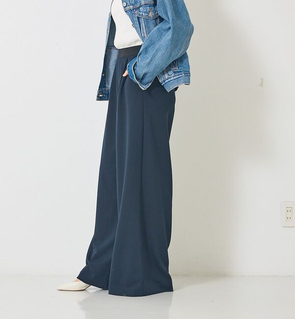 Rouge vif「【人気追加】ストレッチダンボールタックワイドパンツ」|その他|