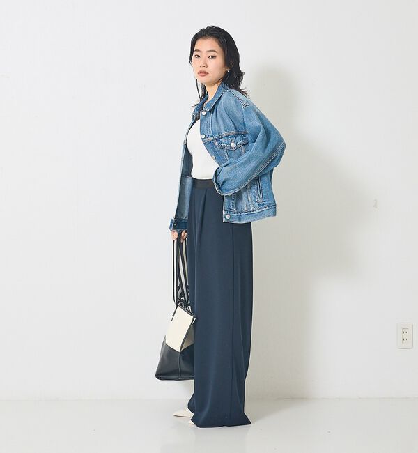 Rouge vif「【人気追加】ストレッチダンボールタックワイドパンツ」|その他|