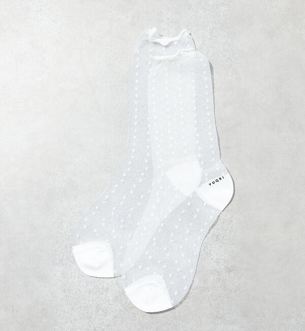 Rouge vif「【YUQRI/ユクリ】DotVeil/靴下/フェミニン/ロマンティック/ギフト【」|ソックス|ホワイト