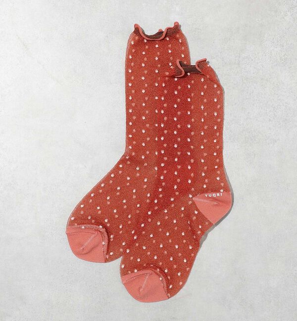 Rouge vif「【YUQRI/ユクリ】DotVeil/靴下/フェミニン/ロマンティック/ギフト【」|ソックス|ブラウン