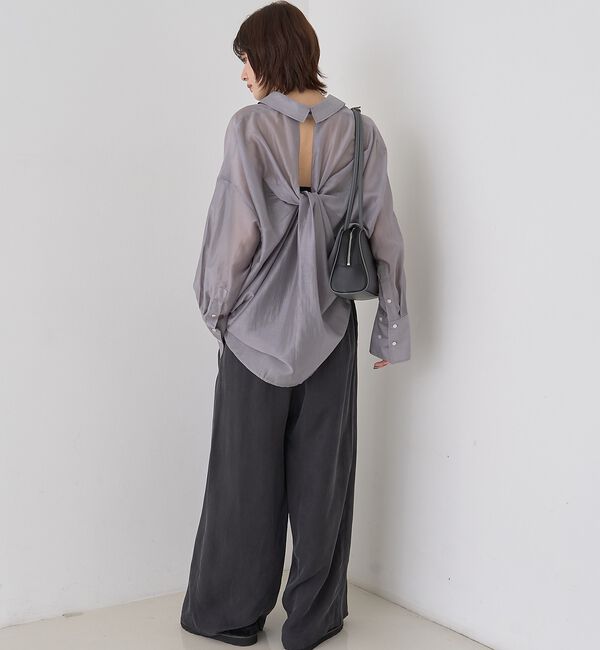 Rouge vif「【定番人気】【ロングセラー】バックツイストシャツ」|シャツ・ブラウス|