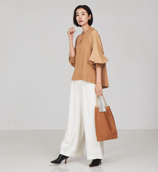 qualite「ストレッチサテンワイドパンツ」|その他|