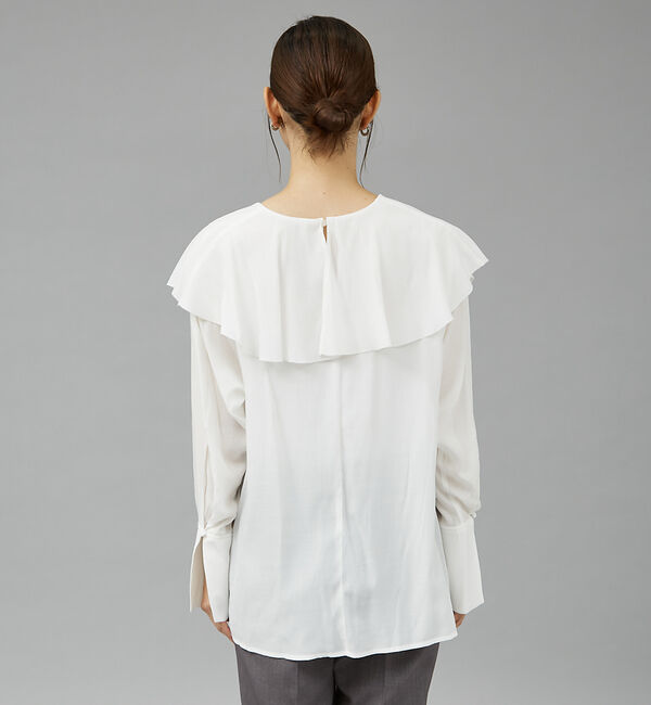 qualite「ラッフルカラーブラウス」|シャツ・ブラウス|