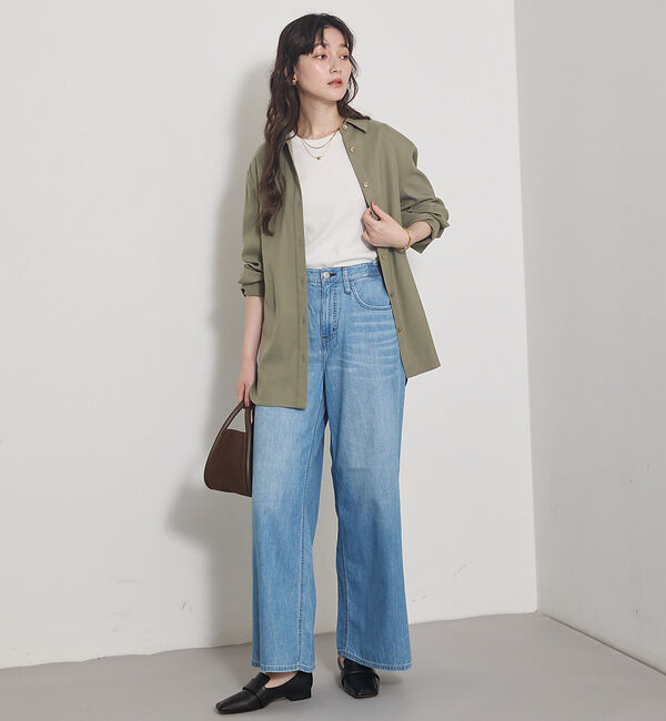 qualite「【HealthyDENIM】WildGingerEasy ワイドデニム」|デニム|