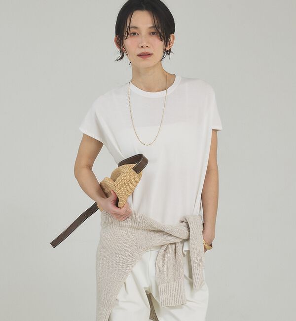 qualite「【接触冷感・セットアップ】レーヨンストレッチフレンチ」|ニット・セーター|