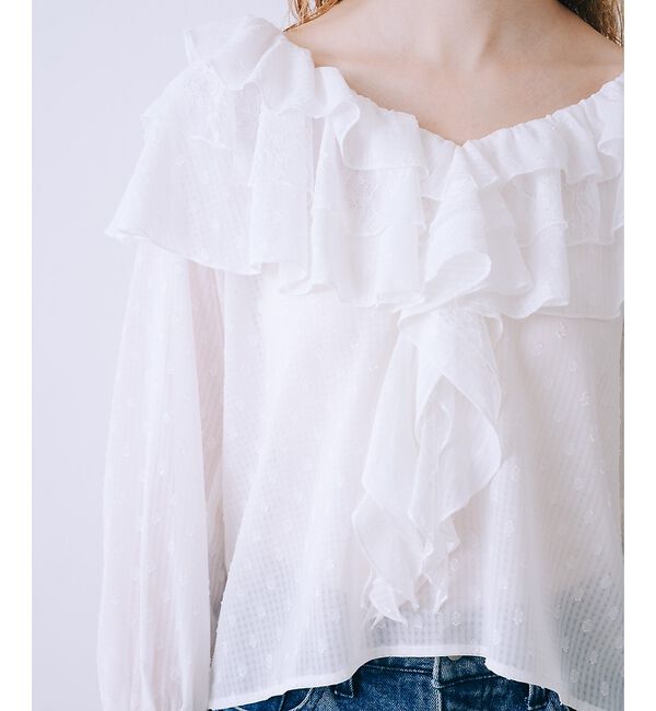 SELFIST「ラッフルドビーストライプブラウス」|シャツ・ブラウス|