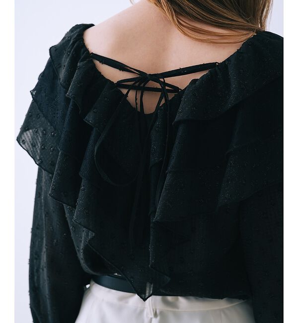 SELFIST「ラッフルドビーストライプブラウス」|シャツ・ブラウス|