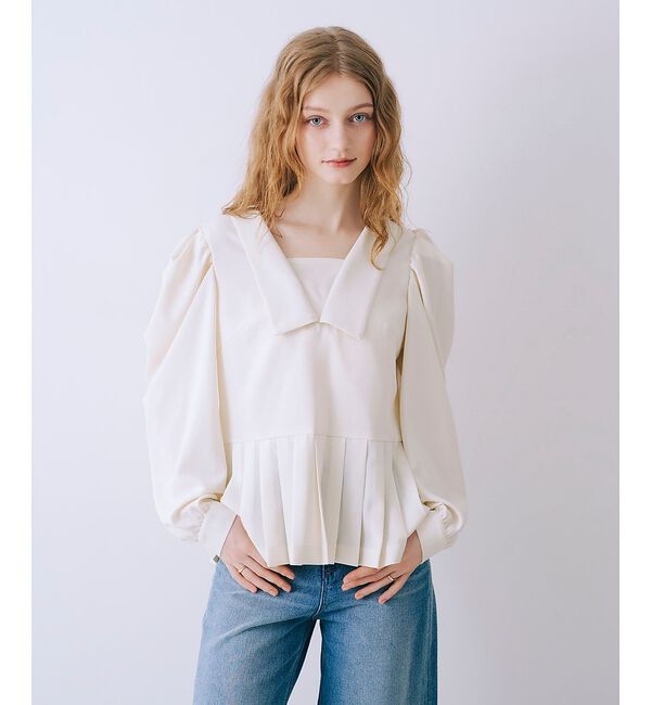 SELFIST「裾プリーツブラウス」|シャツ・ブラウス|