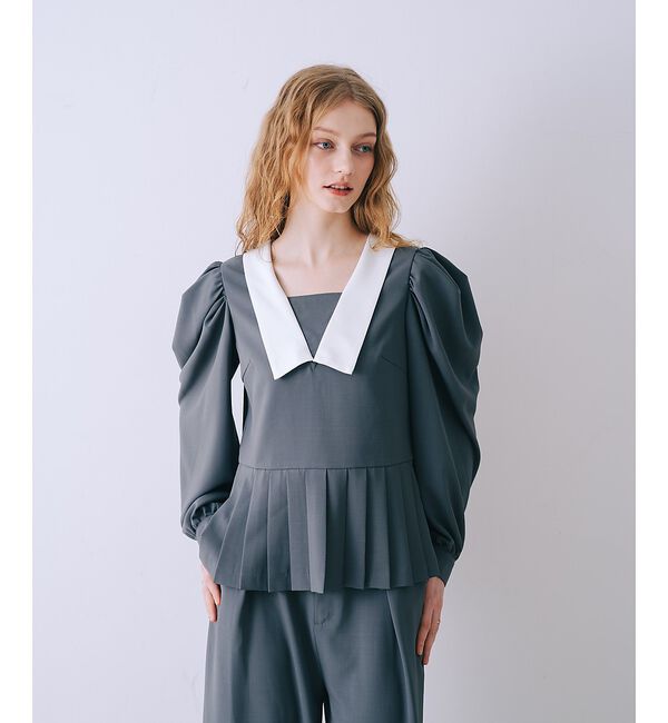 SELFIST「裾プリーツブラウス」|シャツ・ブラウス|