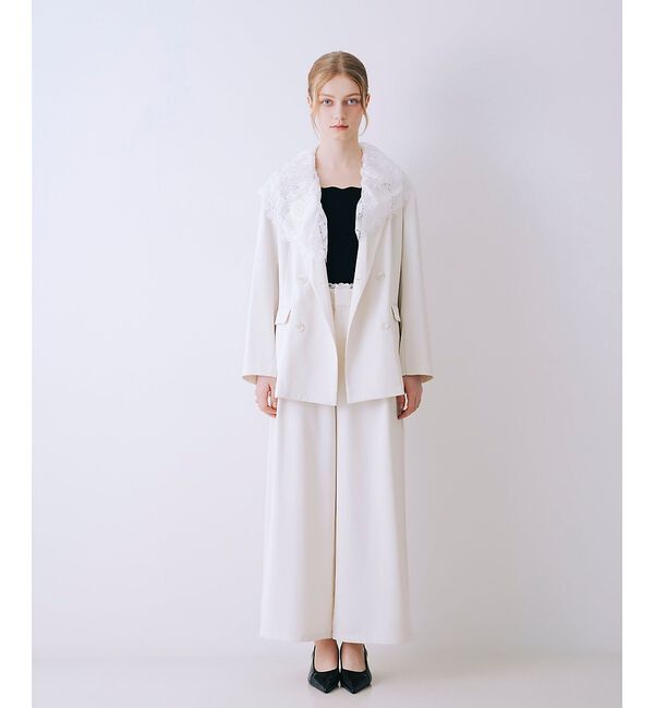 SELFIST「レース付きテーラドカラージャケット」|テーラードジャケット|