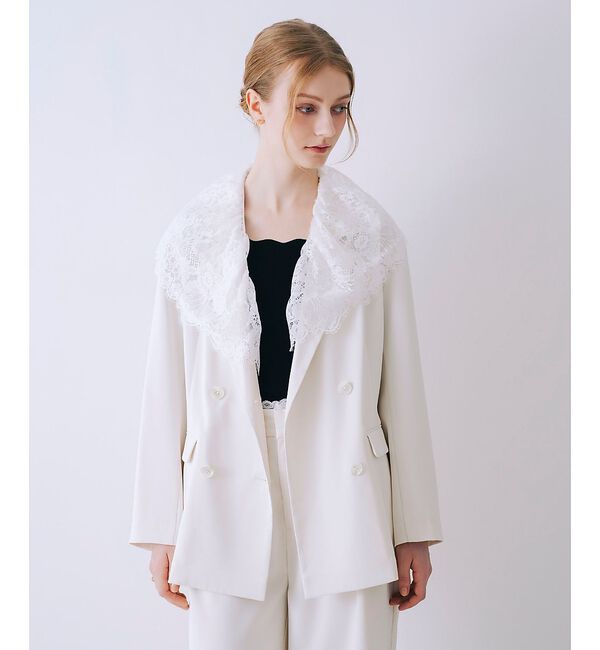 SELFIST「レース付きテーラドカラージャケット」|テーラードジャケット|