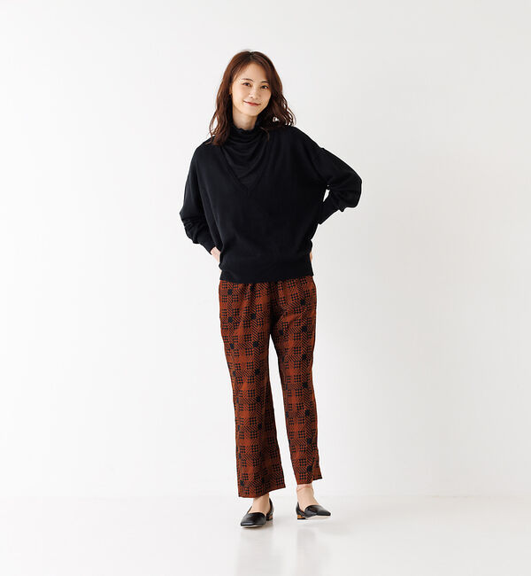 abahouse mavie「レーヨンアクリル深Vネックアンサンブル」|ニット・セーター|