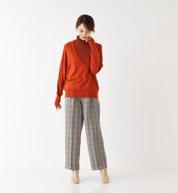 abahouse mavie「レーヨンアクリル深Vネックアンサンブル」|ニット・セーター|