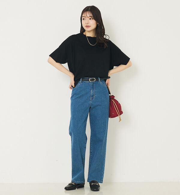 abahouse mavie「【大人の推しT！】シルケット天竺ワイドTシャツ」|Tシャツ・カットソー|