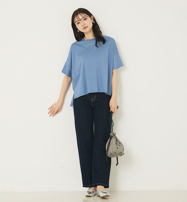 abahouse mavie「【大人の推しT！】シルケット天竺ワイドTシャツ」|Tシャツ・カットソー|