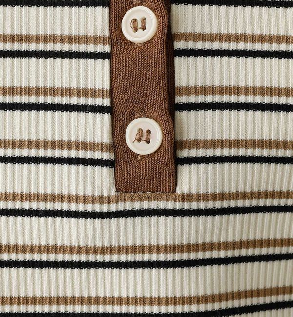 abahouse mavie「ボーダーヘンリーネックプルオーバー【予約】」|Tシャツ・カットソー|