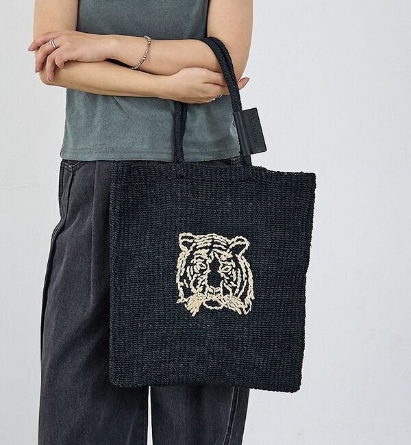 NOMINE「【BAGMATI】ANIMAL BAG アニマル刺繍 かご トート バッグ」|かごバッグ|