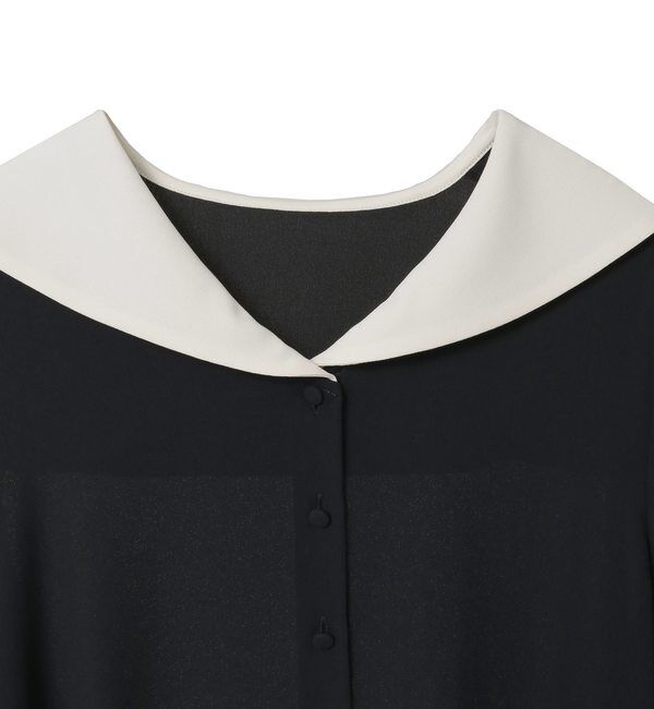 TIARA「バイカラーセーラーブラウス」|シャツ・ブラウス|