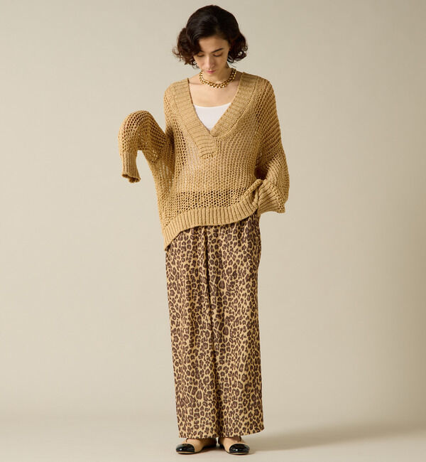 Liesse「ヒョウ柄プリントイージーパンツ」|その他|