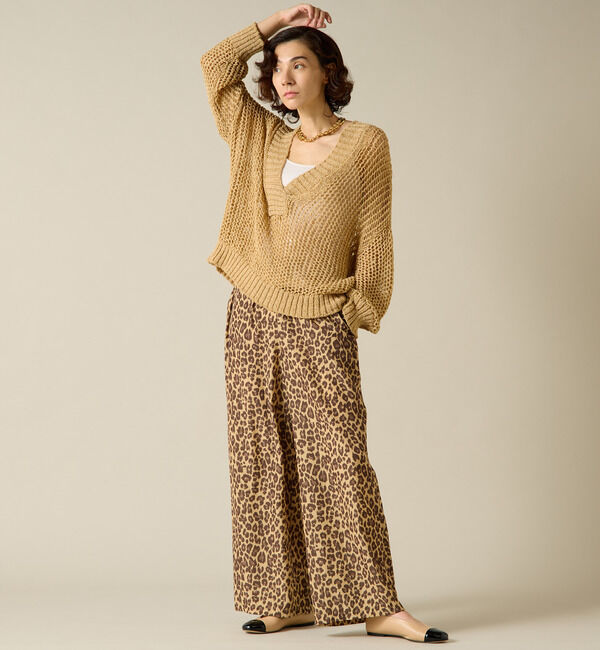 Liesse「ヒョウ柄プリントイージーパンツ」|その他|