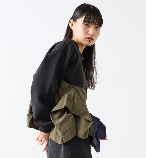 Soffitto「異素材使いプルオーバー」|Tシャツ・カットソー|