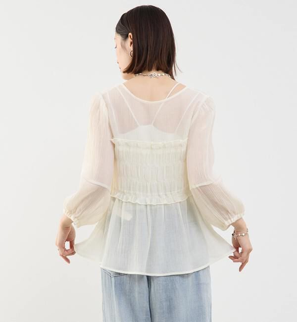 Soffitto「ギャザー切り替え2WAYブラウス」|シャツ・ブラウス|