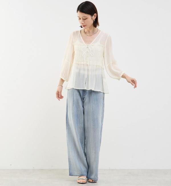 Soffitto「ギャザー切り替え2WAYブラウス」|シャツ・ブラウス|