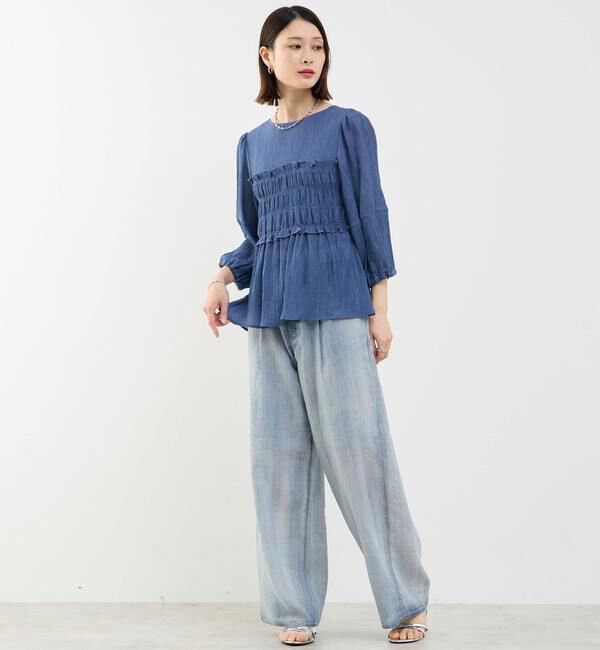 Soffitto「ギャザー切り替え2WAYブラウス」|シャツ・ブラウス|