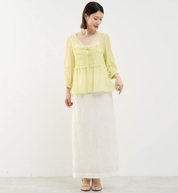 Soffitto「ギャザー切り替え2WAYブラウス」|シャツ・ブラウス|