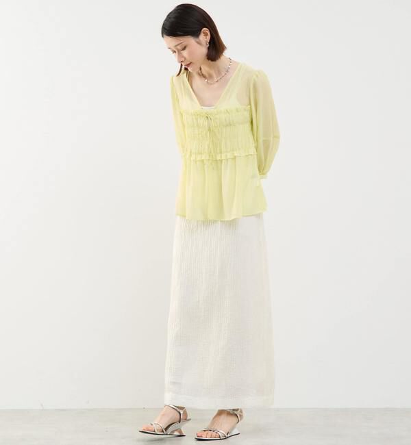 Soffitto「ギャザー切り替え2WAYブラウス」|シャツ・ブラウス|