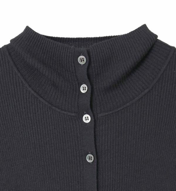 SOFFITTO「釦開きタートルニット」|Tシャツ・カットソー|