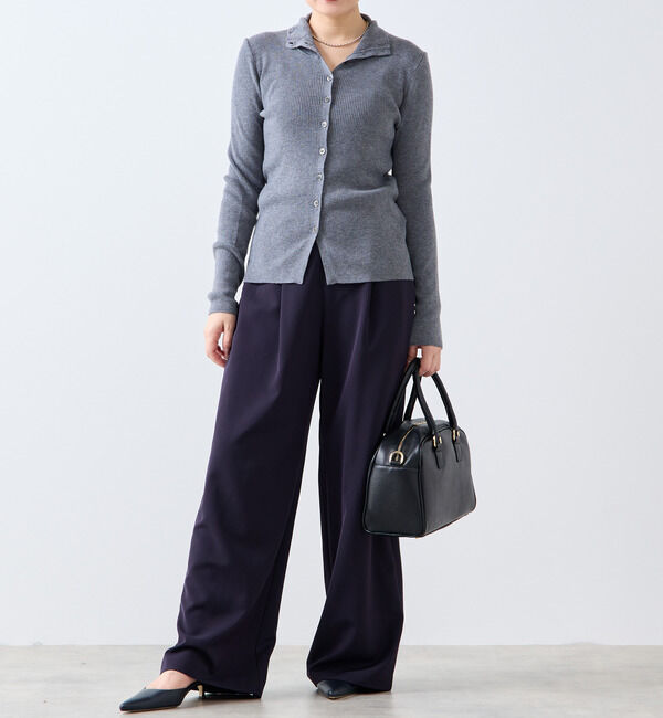 SOFFITTO「釦開きタートルニット」|Tシャツ・カットソー|