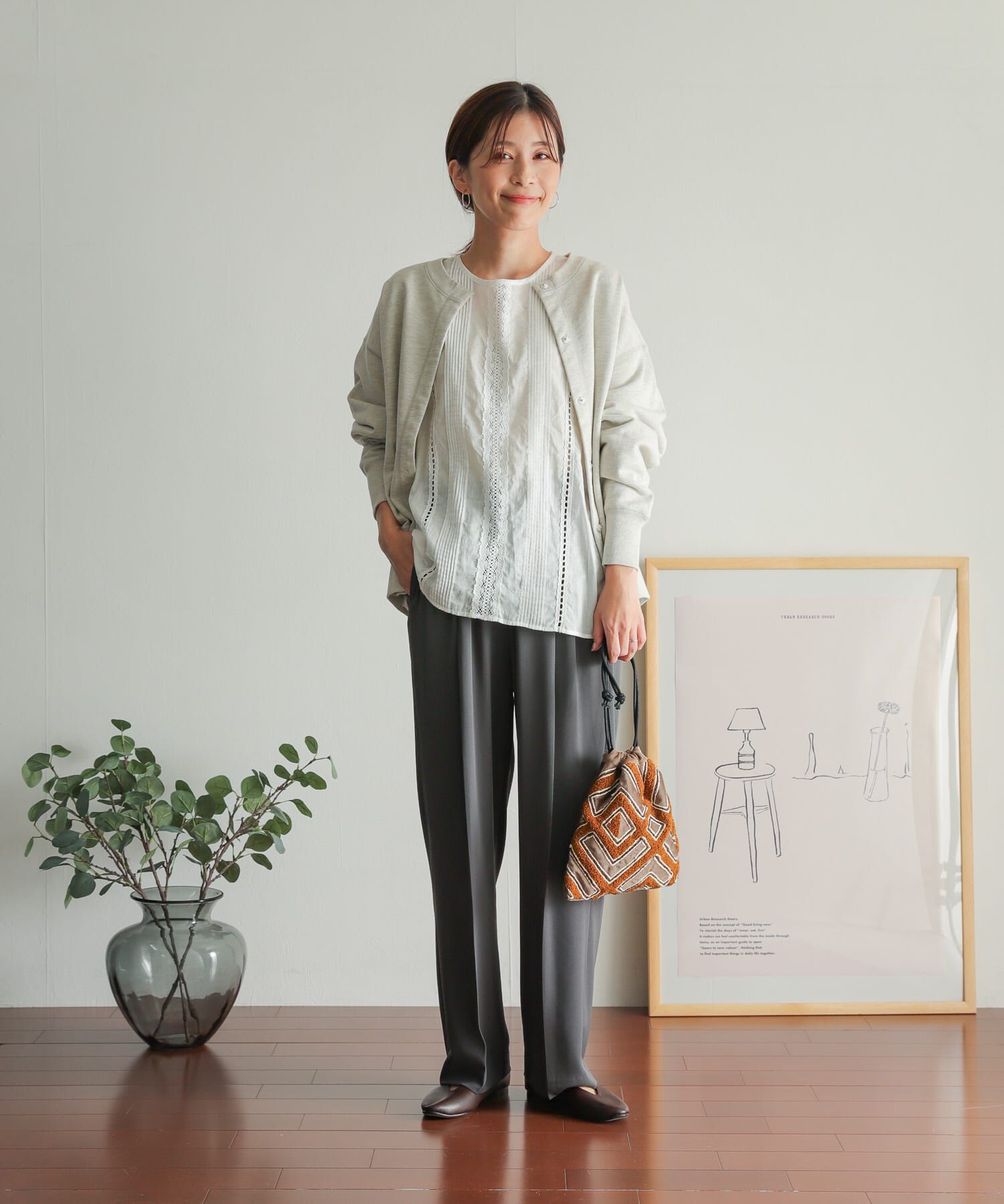 URBAN RESEARCH DOORS「ライトダブルクロスイージーパンツ」|その他|