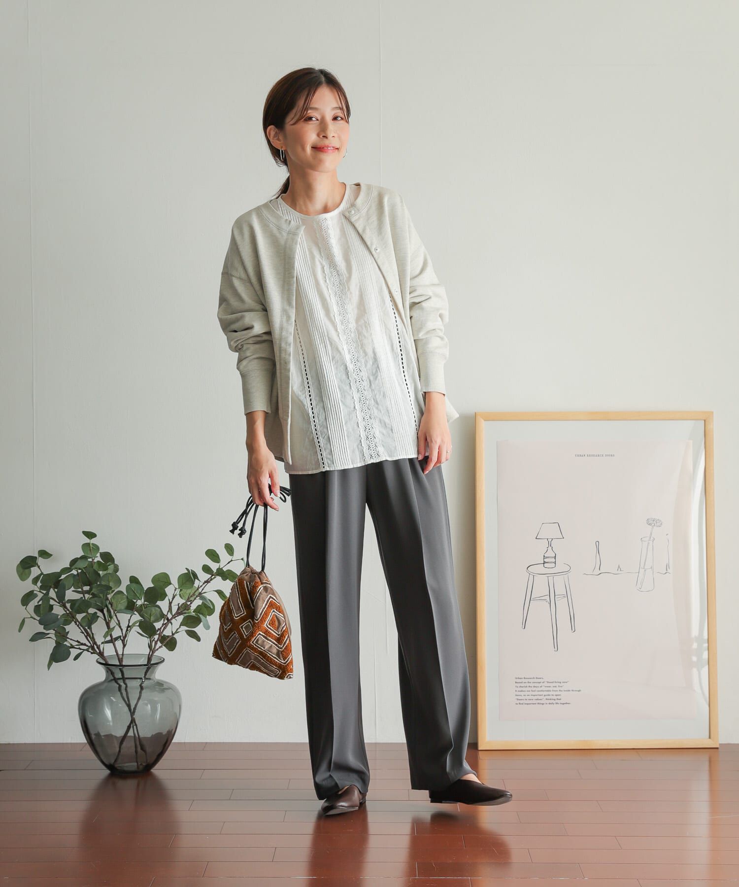 URBAN RESEARCH DOORS「ライトダブルクロスイージーパンツ」|その他|