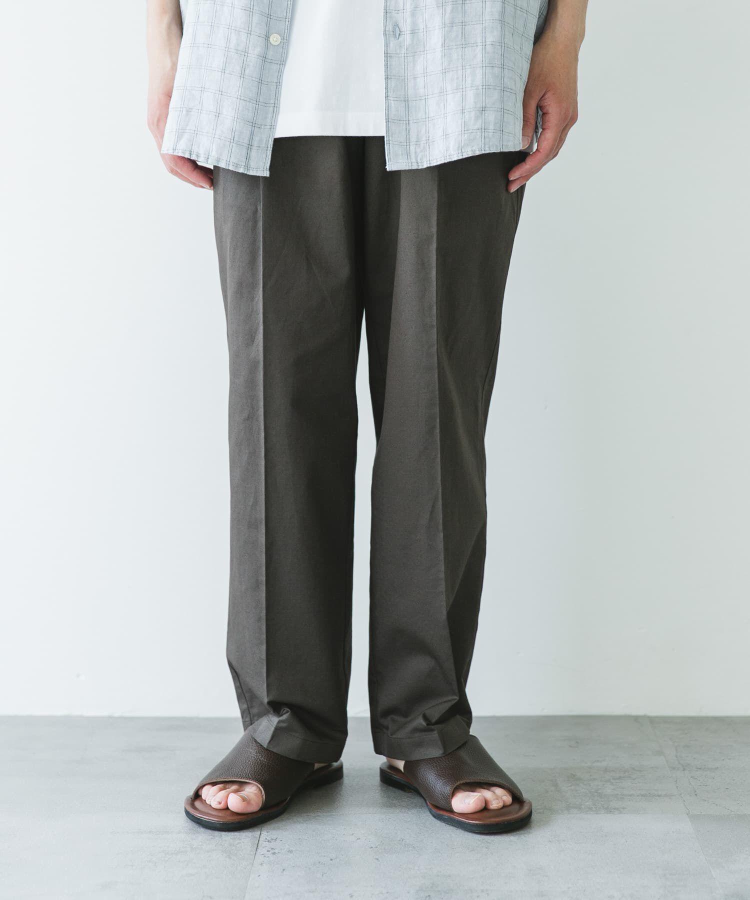 URBAN RESEARCH DOORS「コットンリネンマーセライズライトチノトラウザー」|その他|