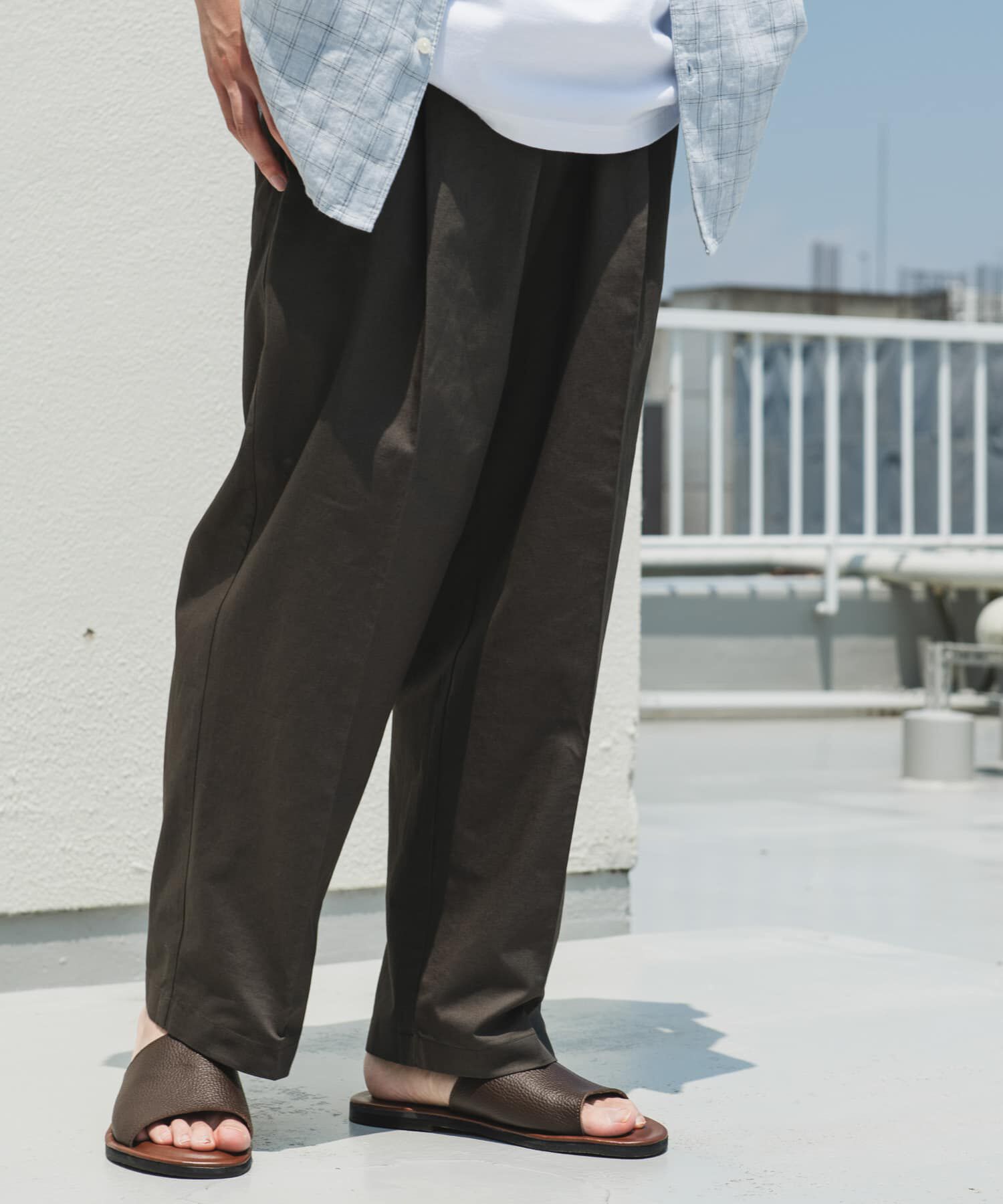 URBAN RESEARCH DOORS「コットンリネンマーセライズライトチノトラウザー」|その他|