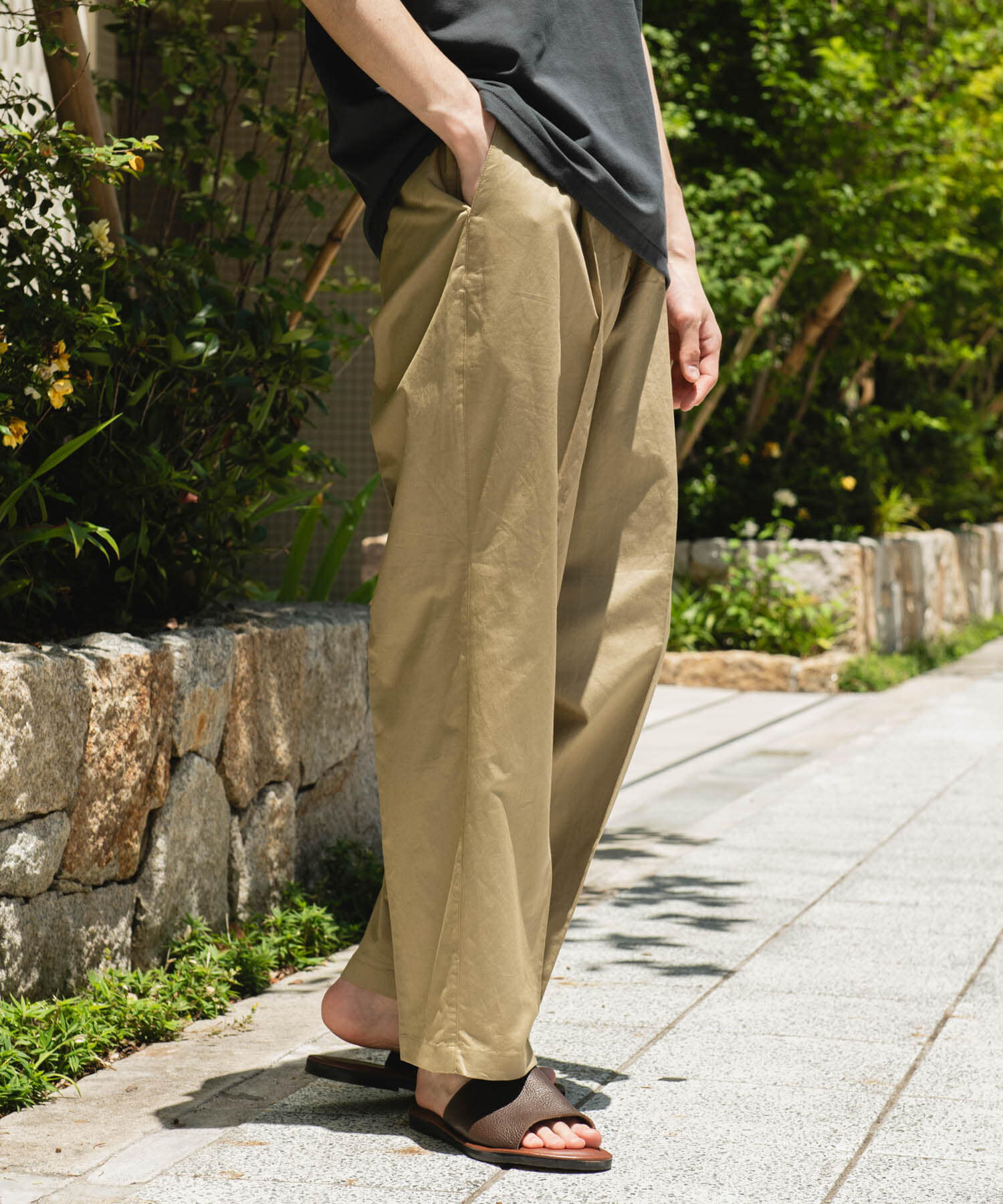 URBAN RESEARCH DOORS「コットンリネンマーセライズライトチノトラウザー」|その他|