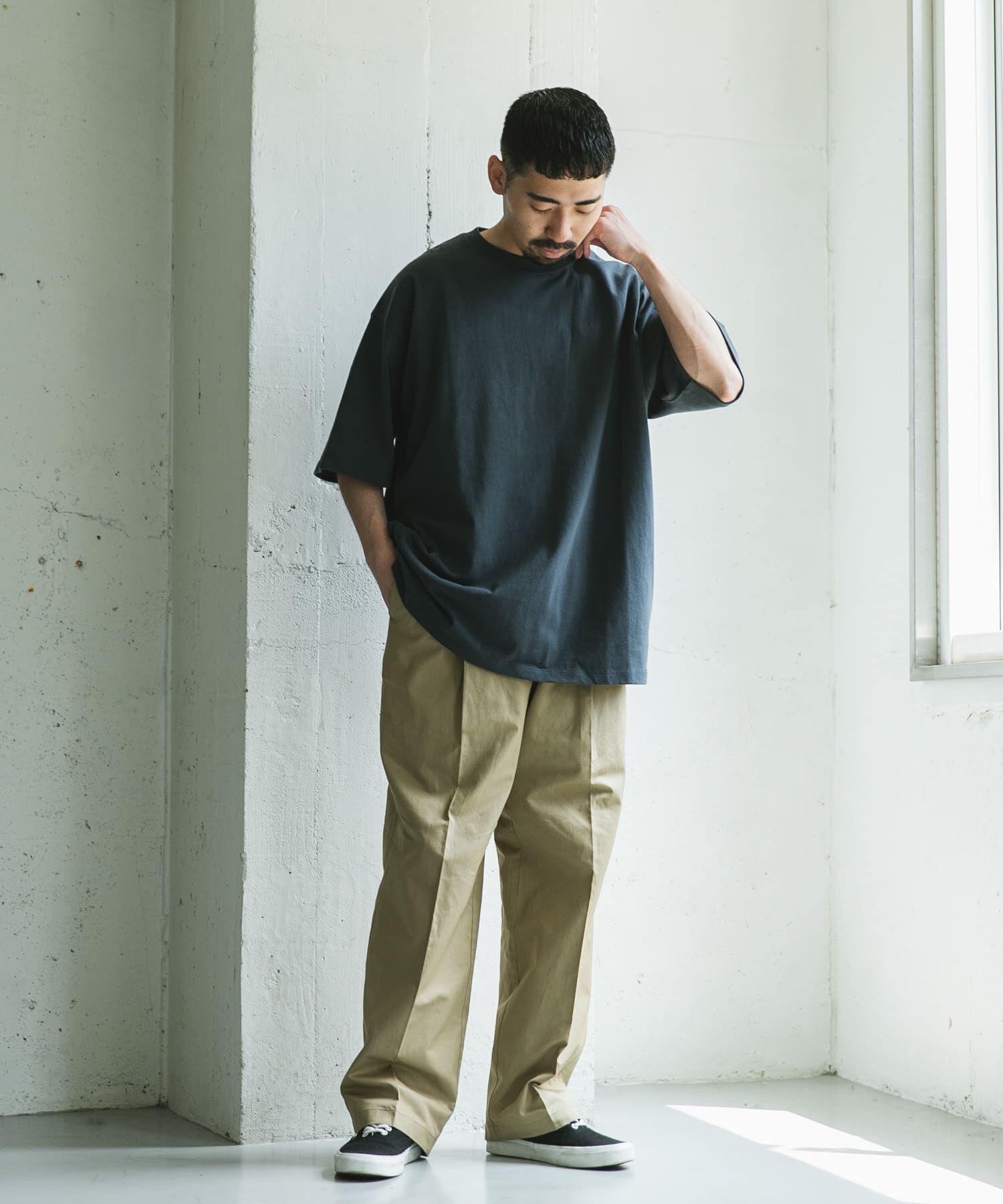 URBAN RESEARCH DOORS「コットンリネンマーセライズライトチノトラウザー」|その他|