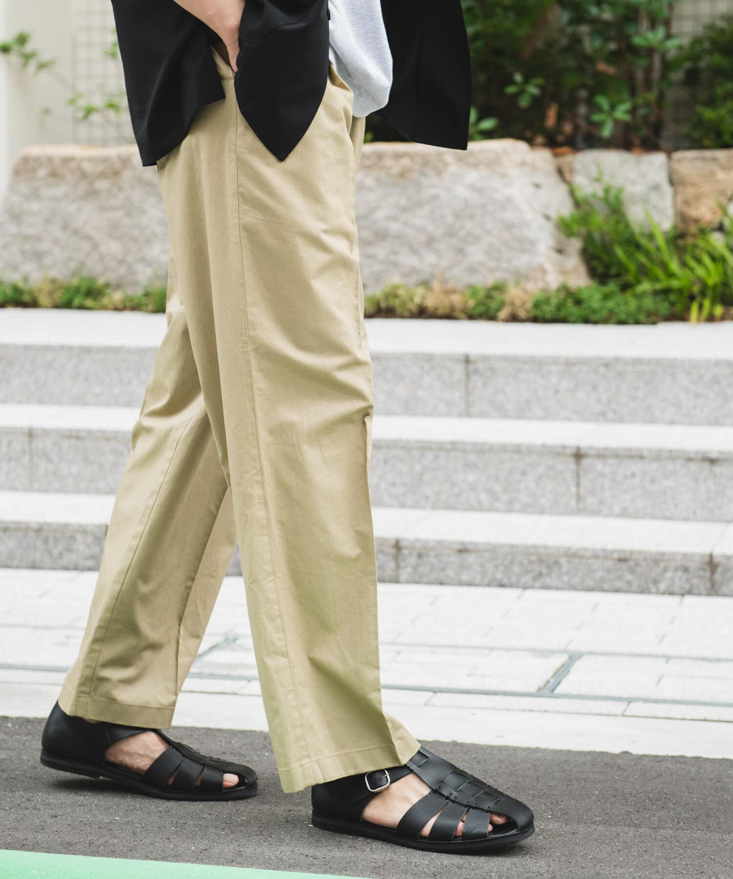 URBAN RESEARCH DOORS「コットンリネンマーセライズライトチノトラウザー」|その他|