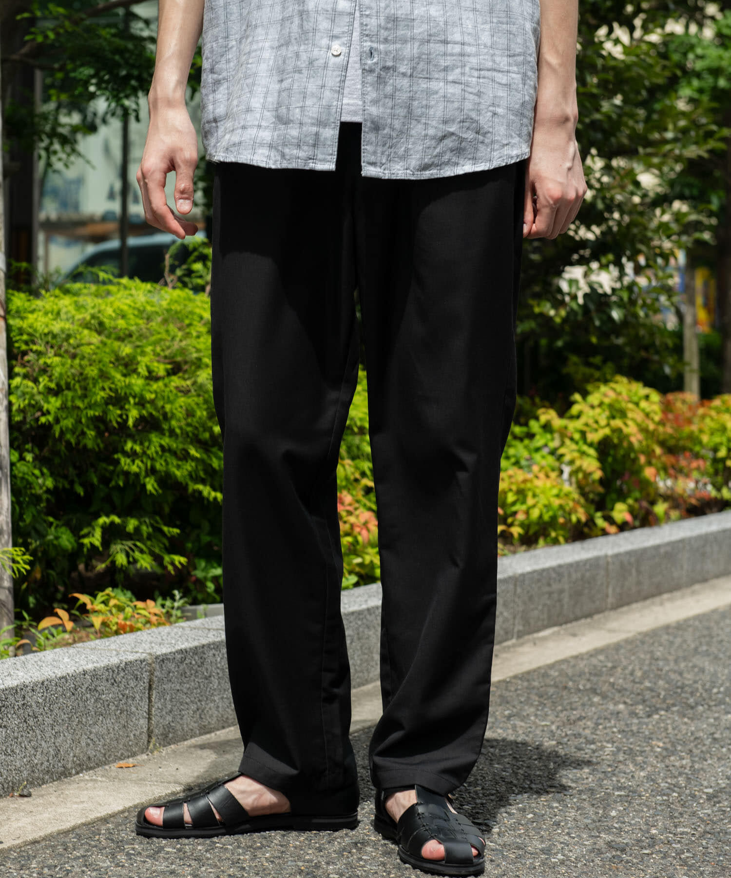 URBAN RESEARCH DOORS「『速乾/接触冷感/イージーケア』ウールライクイージートラウザー」|その他|