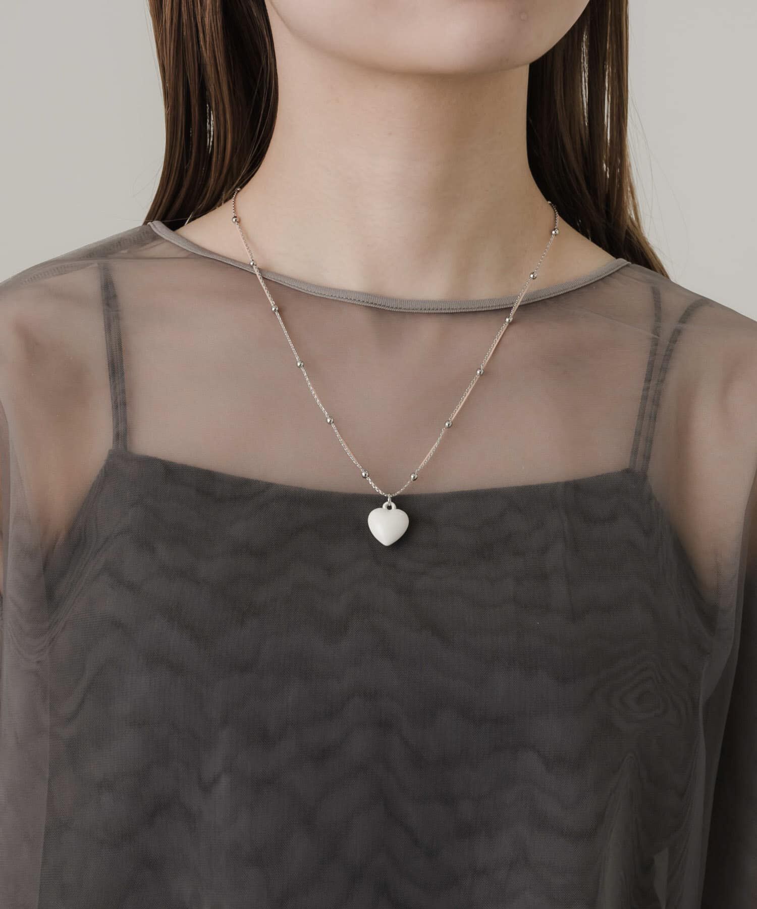 SMELLY「ハートトップコードチェーンネックレス」|ネックレス|