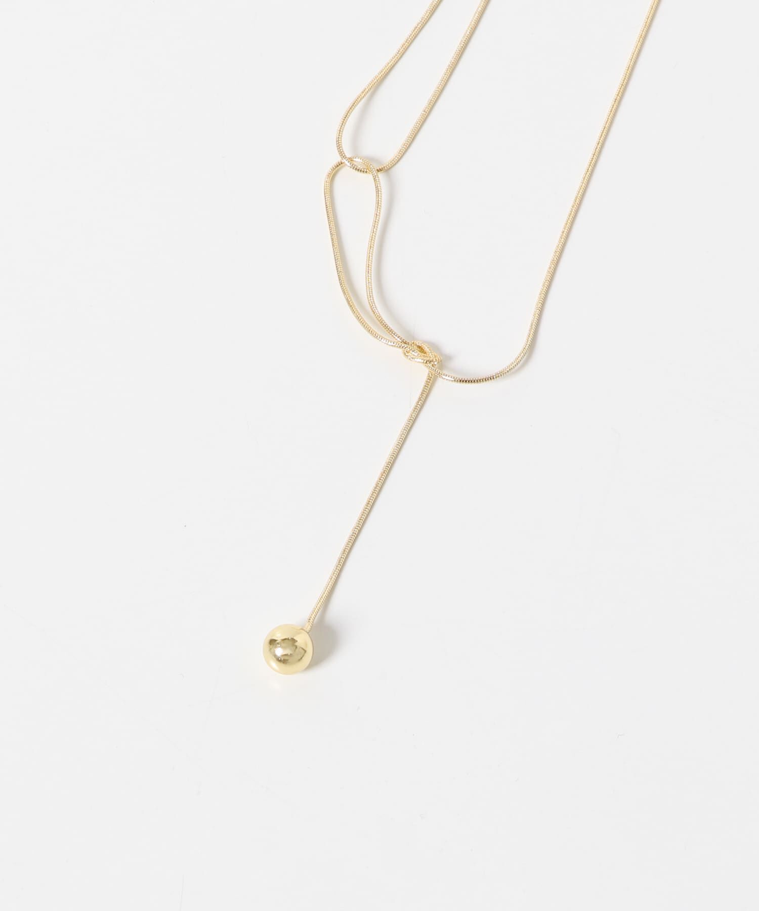 SMELLY「ニュアンススネークボールドロップネックレス」|ネックレス|