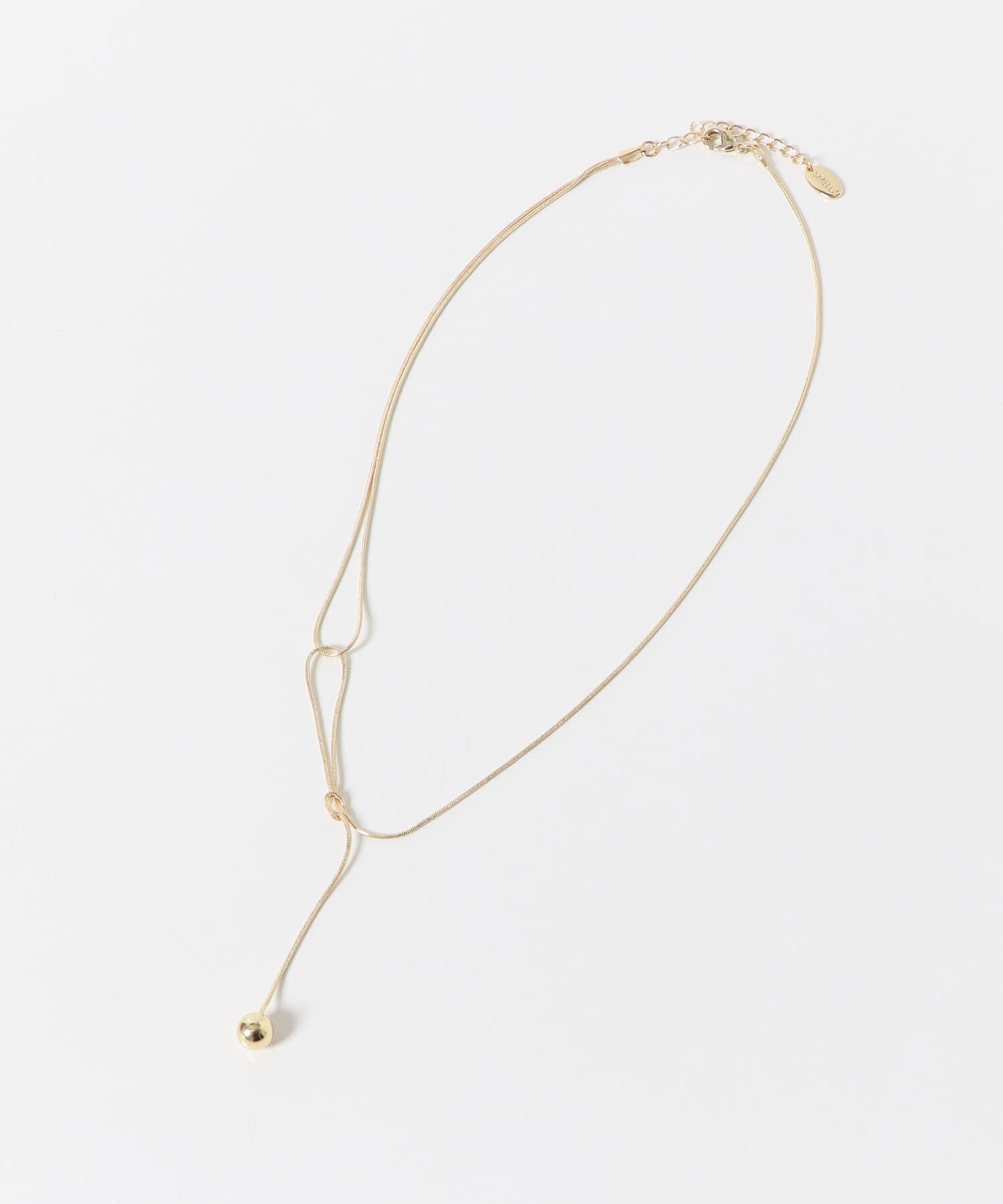 SMELLY「ニュアンススネークボールドロップネックレス」|ネックレス|