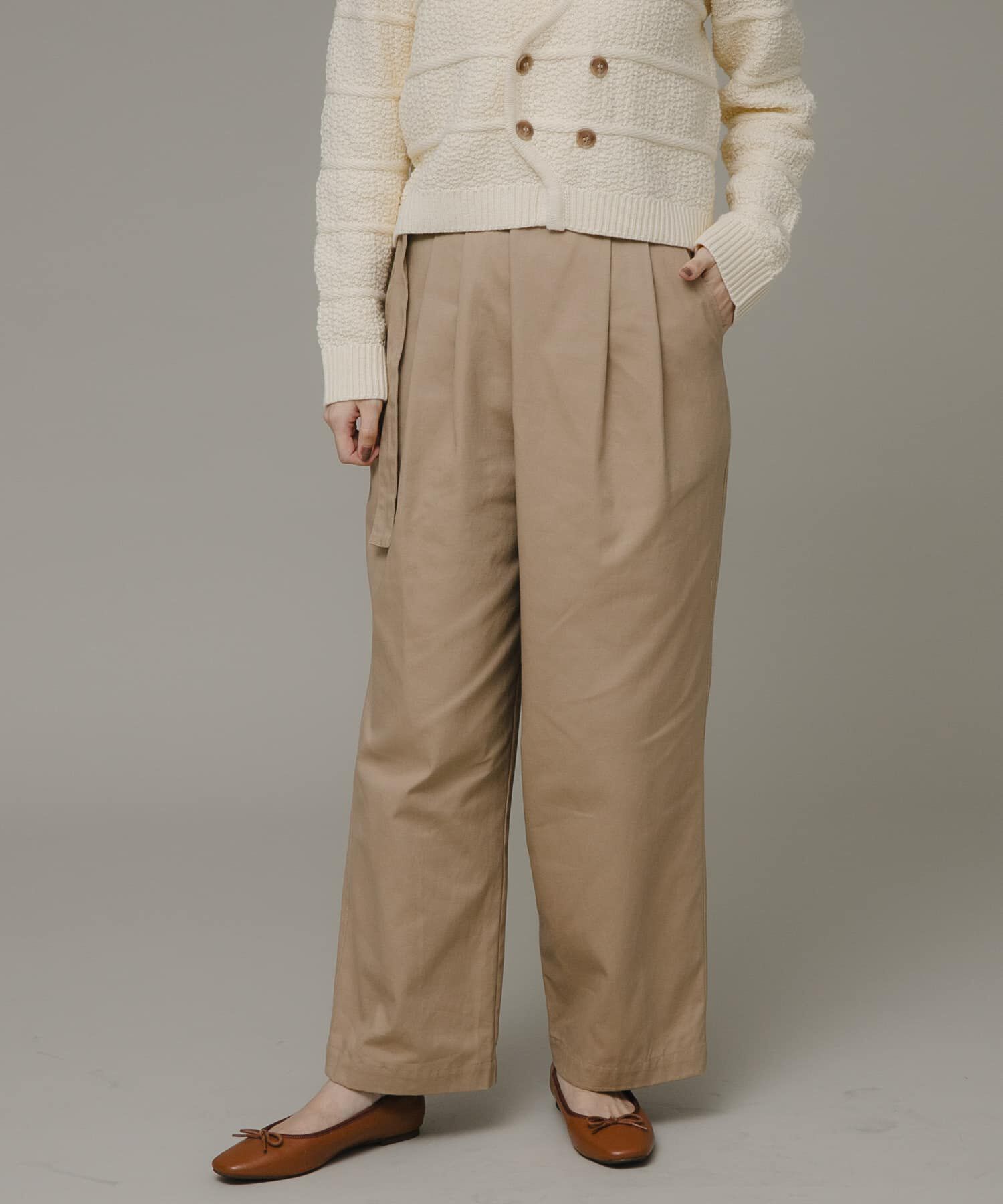 Sonny Label 「ラップタックパンツ」|その他|ベージュ