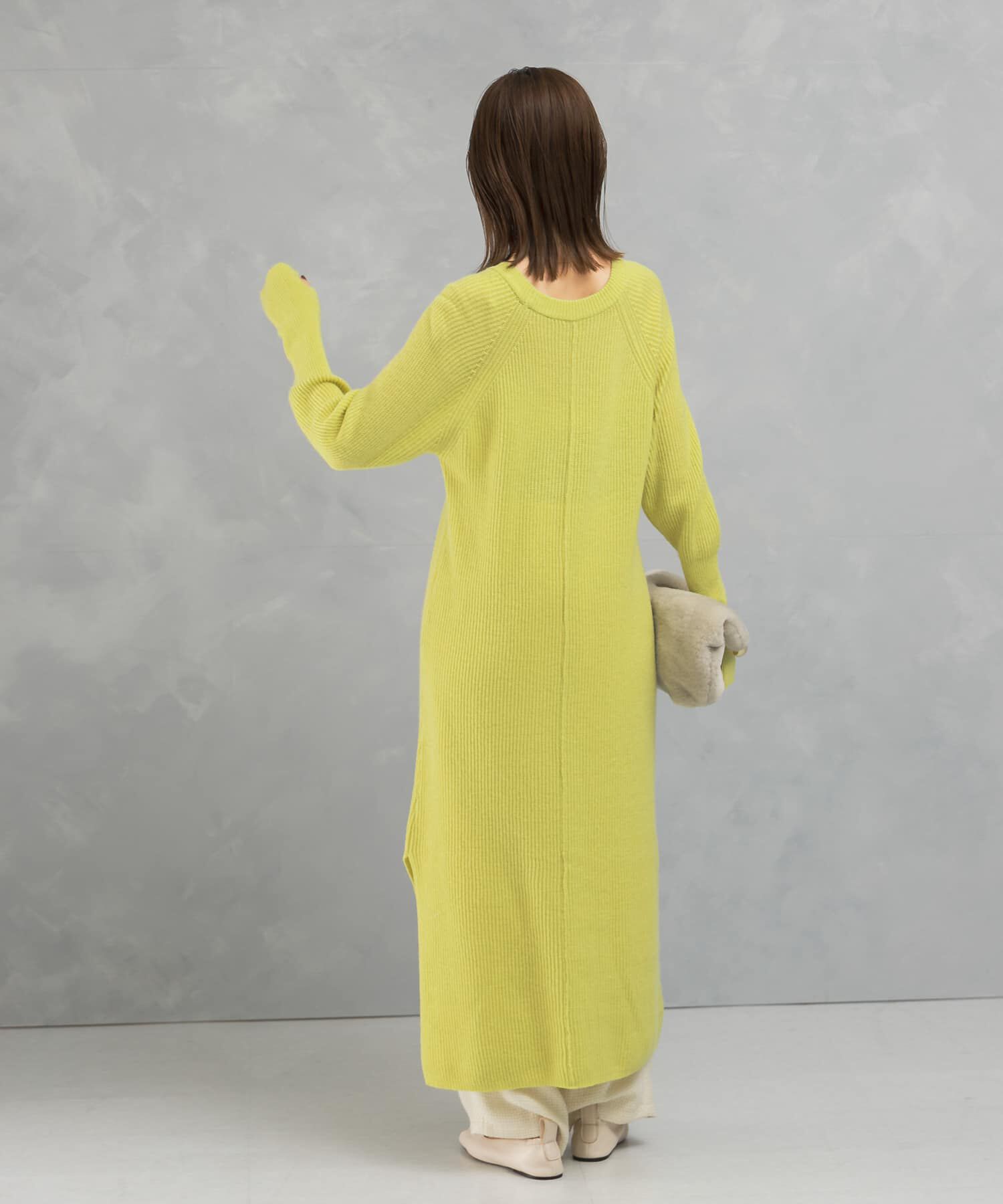 URBAN RESEARCH ROSSO「ヤク混サイドスリット畦ニットワンピース」|ワンピース|