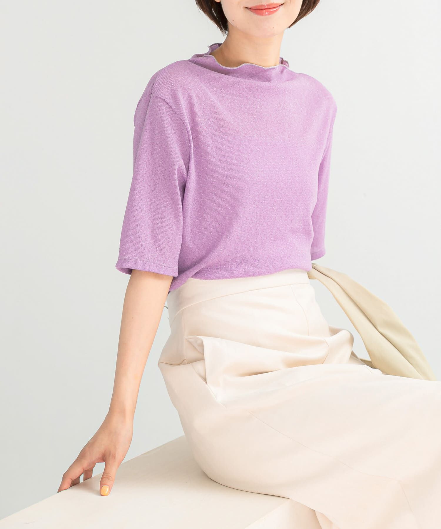 URBAN RESEARCH ROSSO「ラメシアーカットソー」|Tシャツ・カットソー|ピンク