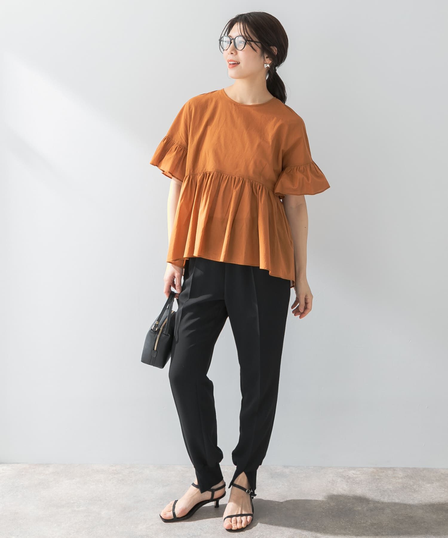 URBAN RESEARCH ROSSO「F by ROSSO　コットンボイル切替ギャザーブラウス」|シャツ・ブラウス|